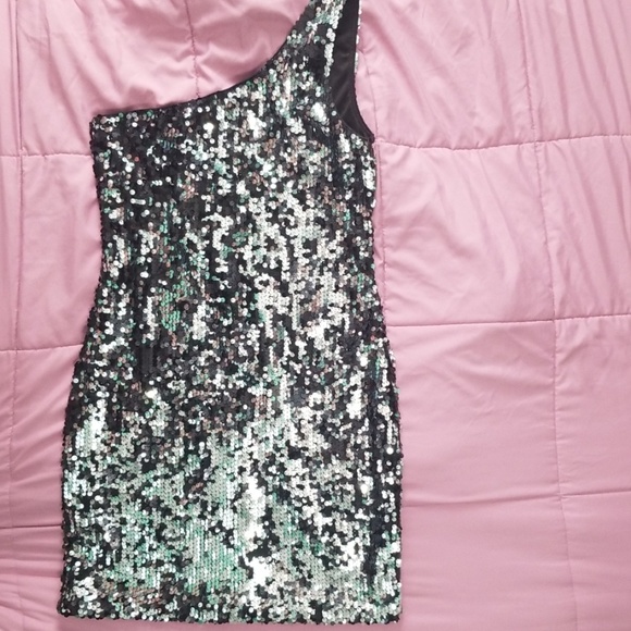 As U Wish Dresses & Skirts - One shoulder sequined dress